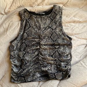 Snake print top